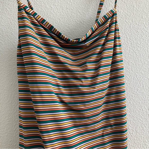 Madewell Second Wave Straight One-Piece Swimsuit in Rainbow Stripe - Picture 5 of 11
